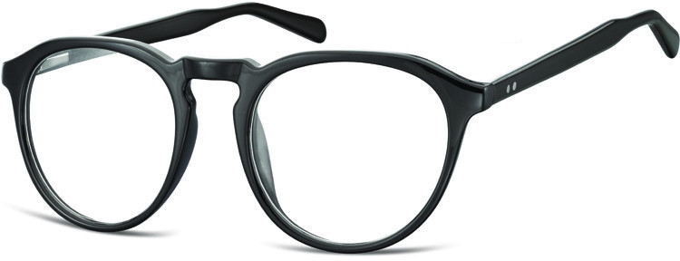 Sunoptic Okrągłe oprawki Lenonki zerówki korekcyjne AC21 czarne AC21