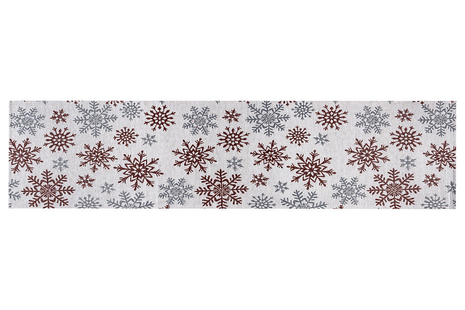 Dakls Bieżnik Płatki śniegu czerwony, 33 x 140 cm