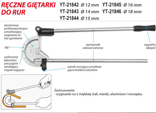 Yato Giętarka do rur 12mm