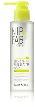 Nip+Fab Nip + Fab Teen Skin Fix Pore Blaster | Żel do Codziennego Oczyszczania Twarzy | Ekstrakt z Wasabi | Witamina E | Micelarny Żel do Mycia Twarzy | Kontrola Sebum | Wygładzanie Porów | 145 ml