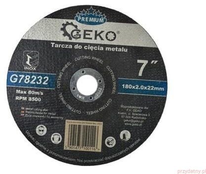 Geko Tarcza do cięcia metalu PREMIUM 180x2mm G78232