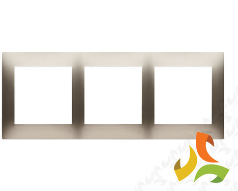 SIMON KONTAKT Ramka 3 potrójna, złoty mat uniwersalna do puszek karton-gips IP20/IP44 DRK3/44 SIMON 54 PREMIUM DRK3/44/KON