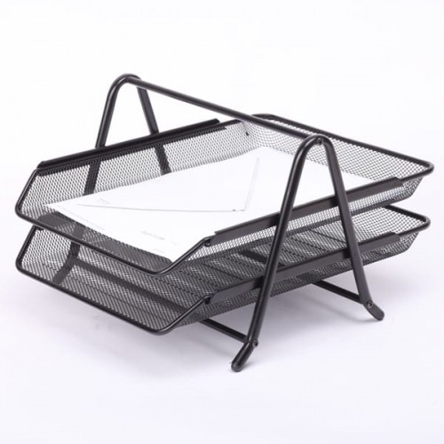 TIERRA Zestaw 2 szuflad metalowych siatka 2A TRES czarny /SPŁ2A/CZ/ NET031-2