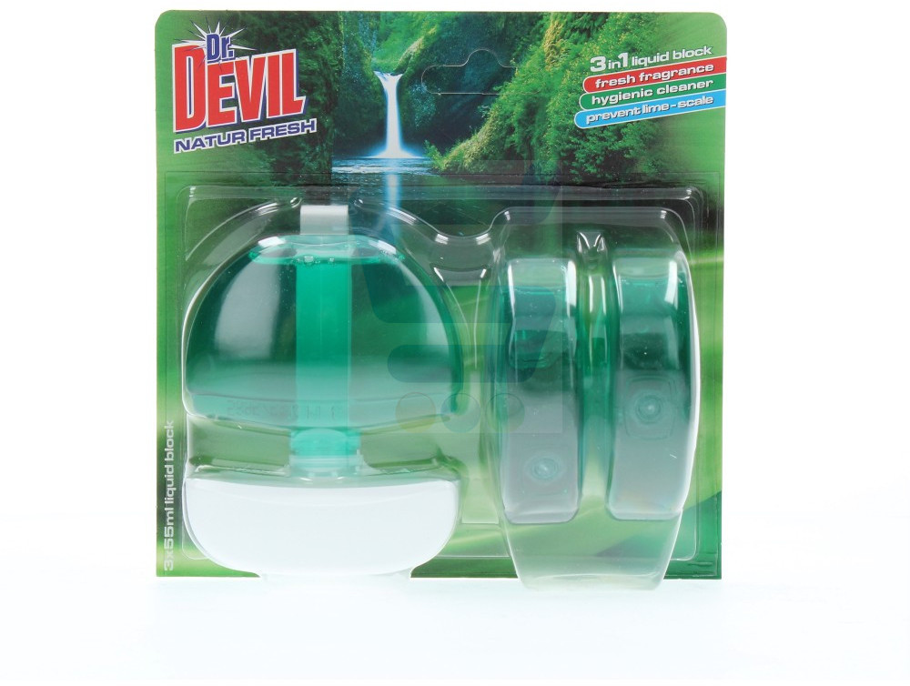 Dr. Devil Koszyk do WC + Żel Natur Fresh 3 x 55 ml