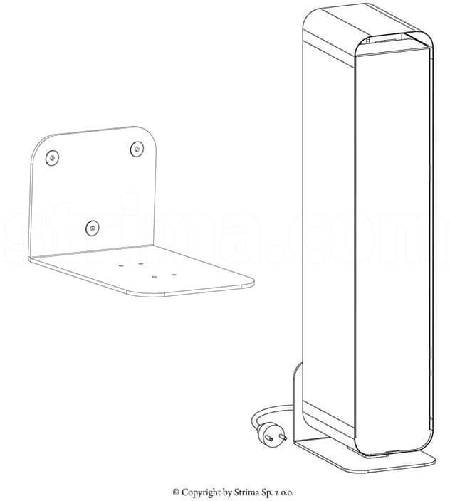 Lena Lighting Uchwyt ścienny do STERILON FLOW 144W biały matowy