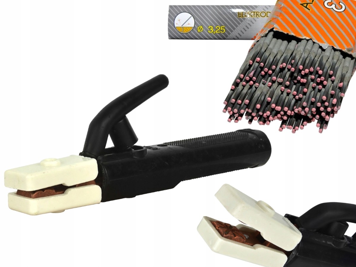 GEKO Uchwyt Spawalniczy Rączka Do Spawarki + Elektroda