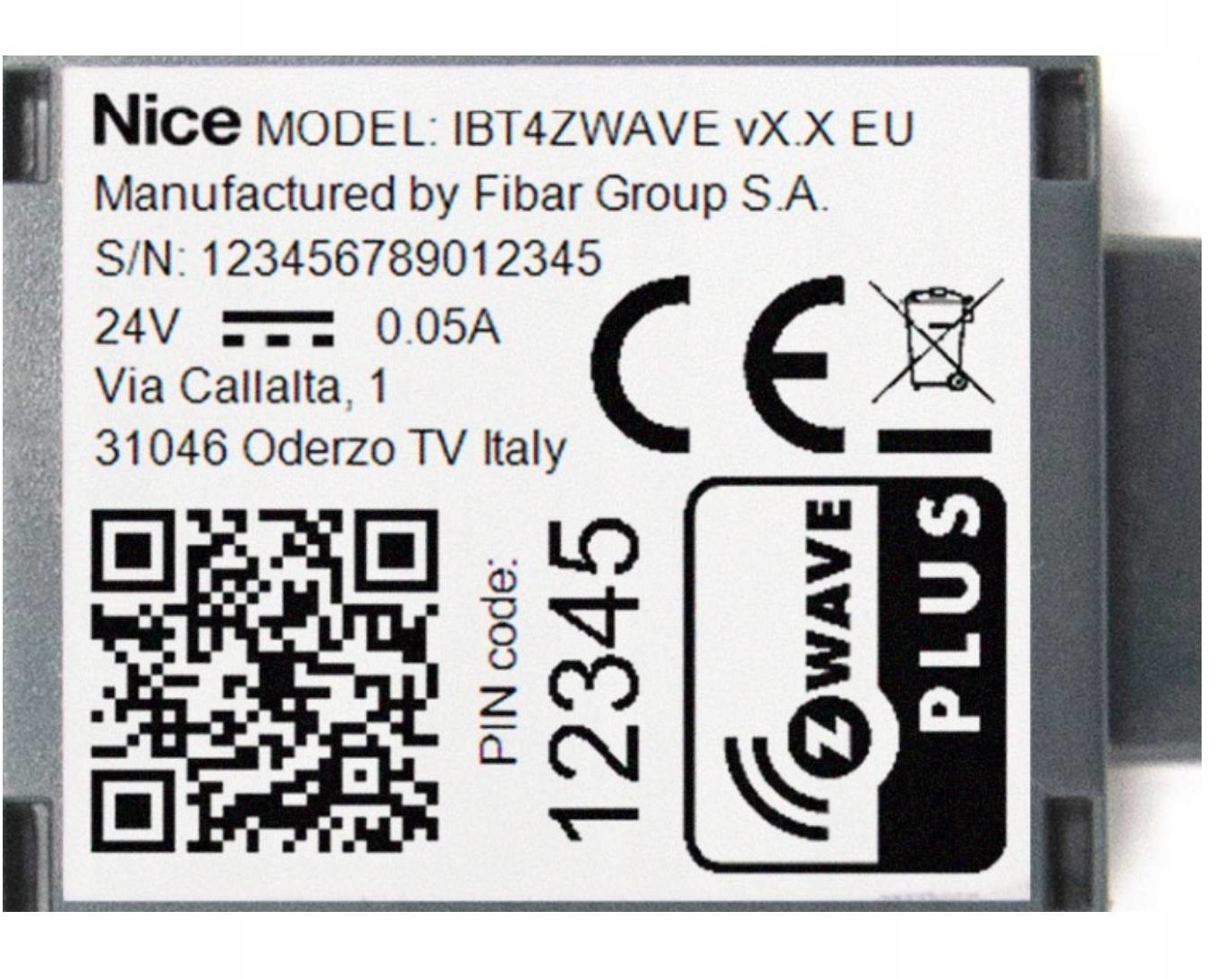 Nice BiDi-Zwave interfejs napędu bramy IBT4ZWAVE