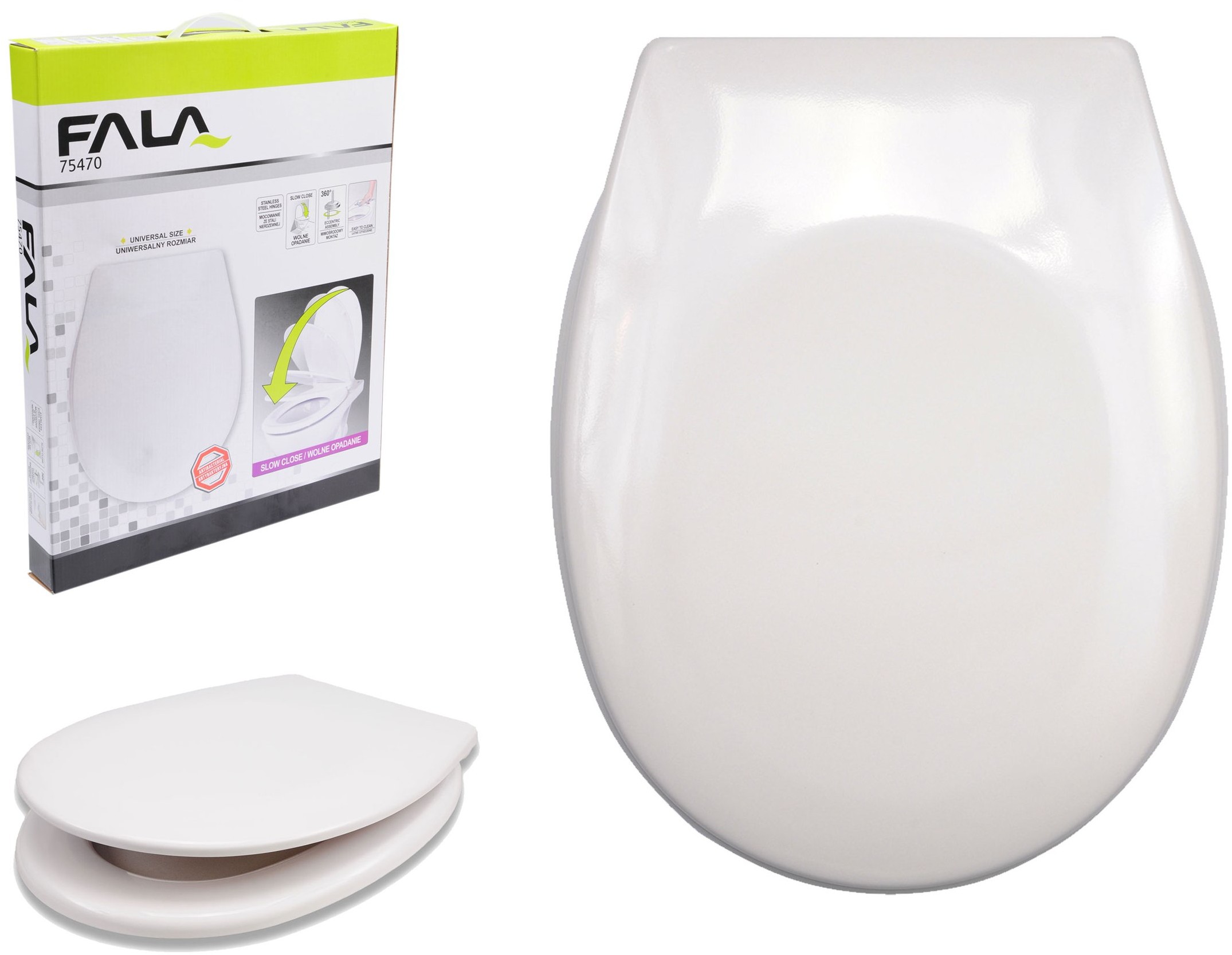 Deska Wc Wolnoopadająca Sedesowa Uniwersalna Biała