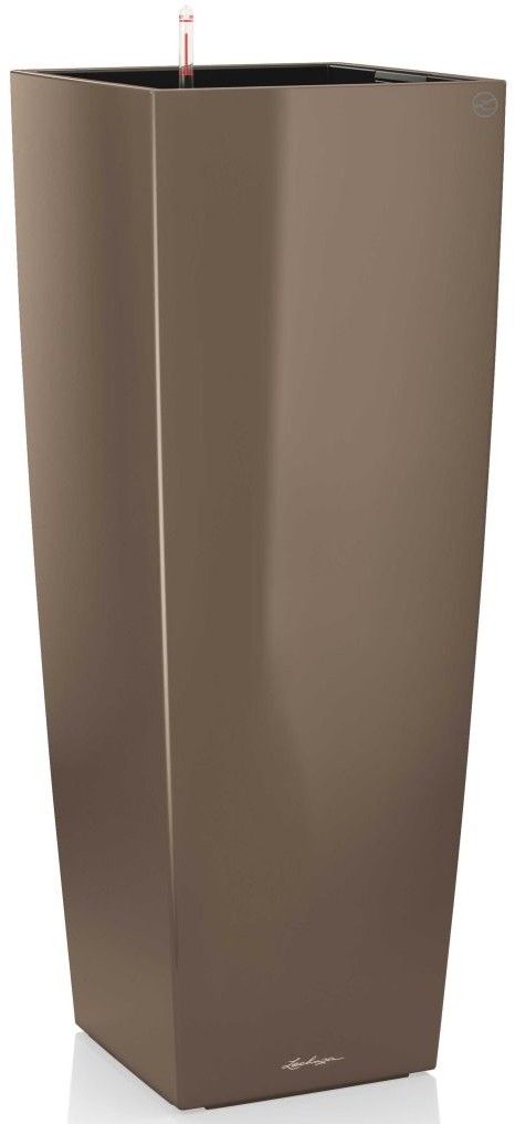 Lechuza Donica Cubico Alto 40 ALL-IN-ONE, taupe, wysoki połysk, 18234