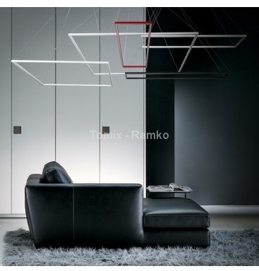 Zdjęcia - Żyrandol / lampa Żyrandol LED w kształcie ramki, do stylowego salonu 67029 z serii EDO (｡◕‿