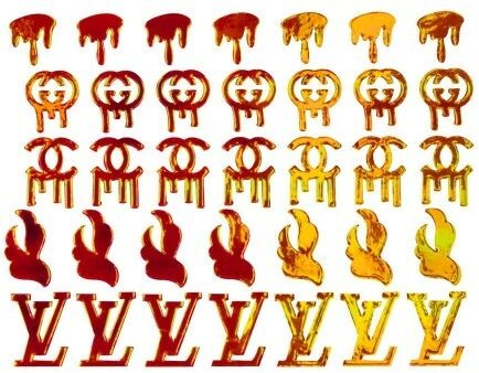Allepaznokcie Naklejka samoprzylepna kształty logotypy Nr 32