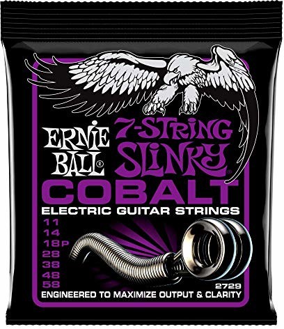 Ernie Ball Power Slinky Kobalt 7-strunowy gitara elektryczna - 11-58 Gauge P02729