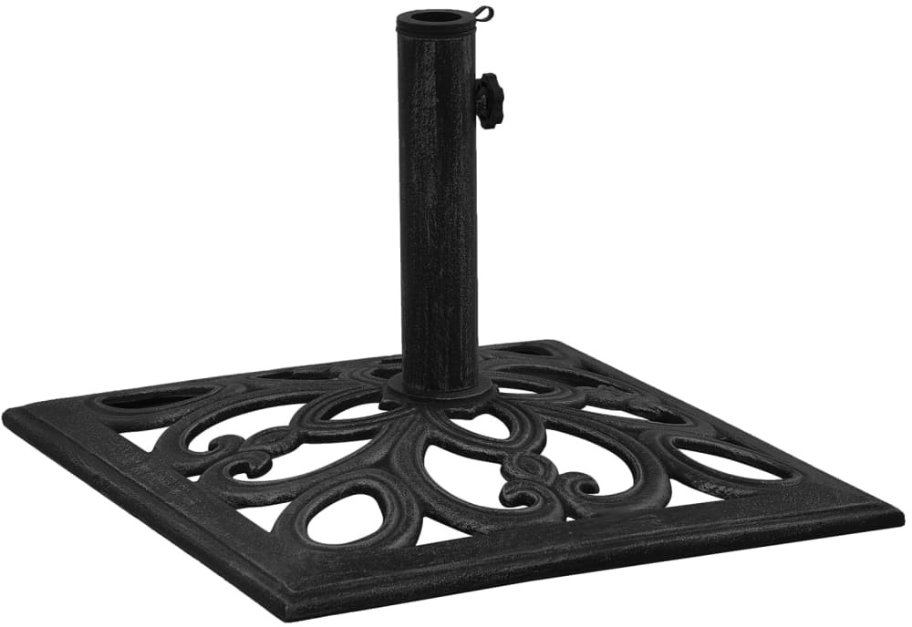 vidaXL Podstawa pod parasol, czarna, 47x47x33 cm, żeliwo vidaXL