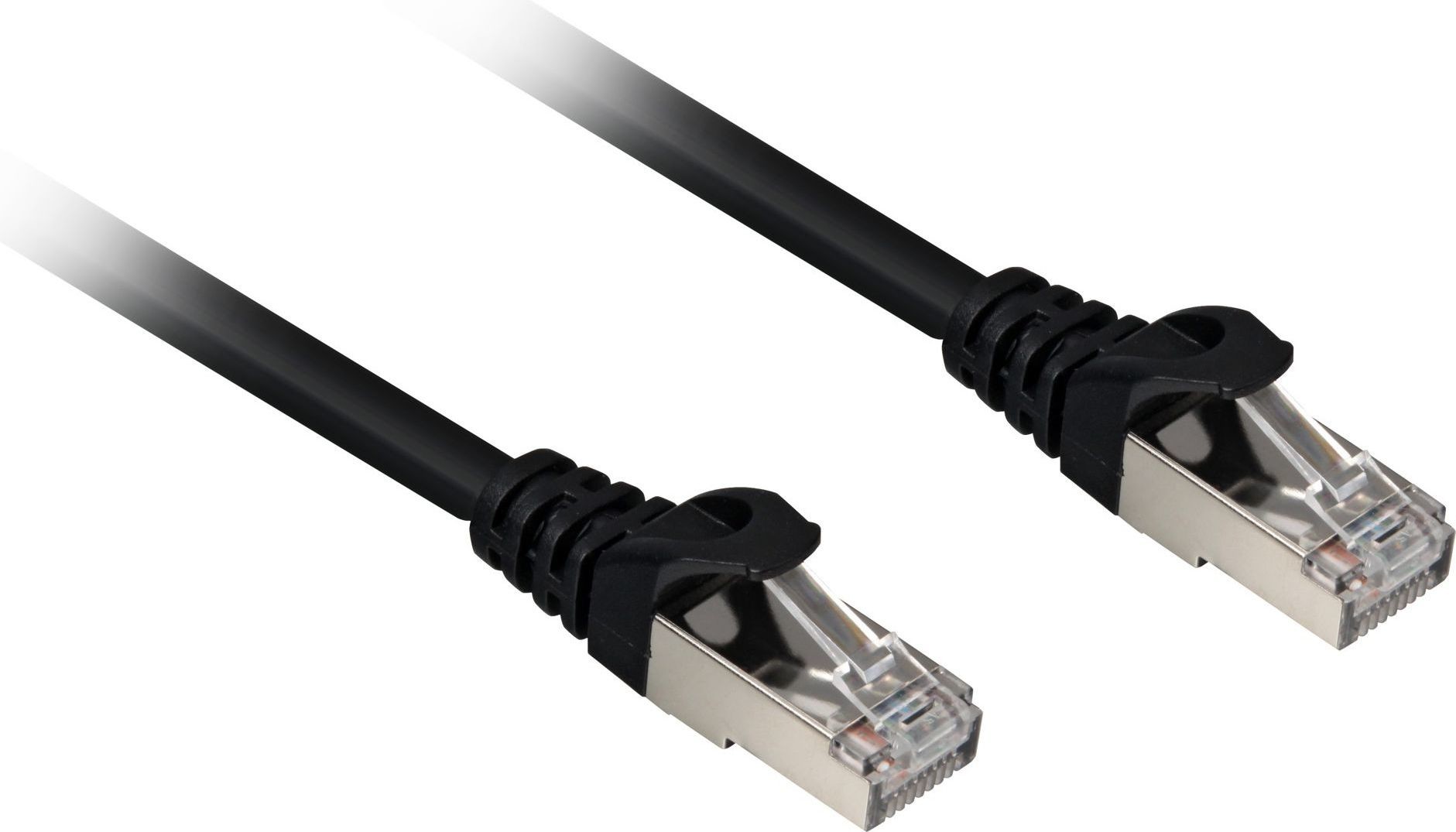 Sharkoon RJ-45/RJ-45 kat.6a S/FTP czarny 0.5m