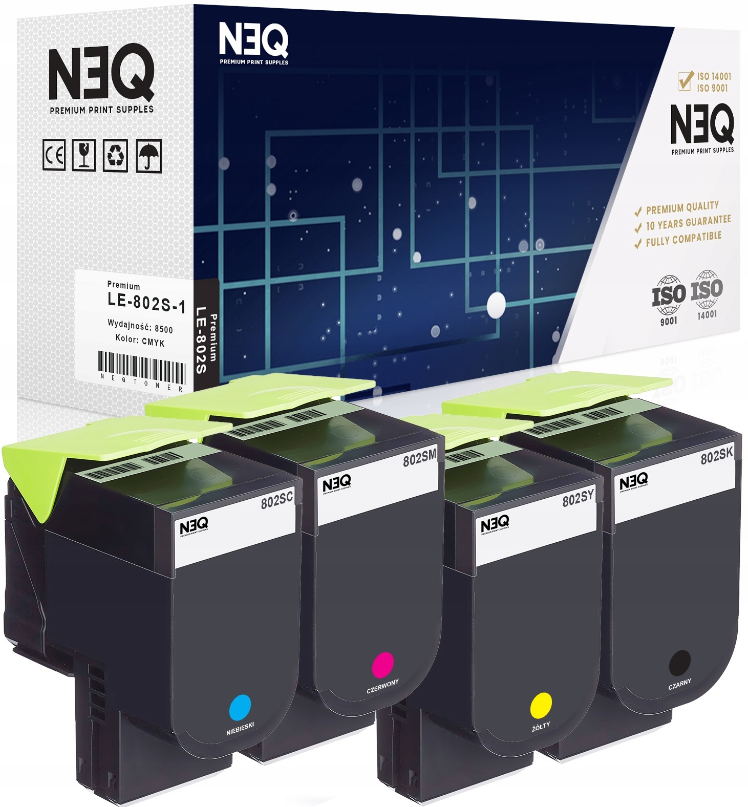 4x Toner do Lexmark CX510dhe CX510dthe CX310dn