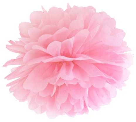 PartyDeco Pompon bibułowy, różowy j., 35 cm PP35-081