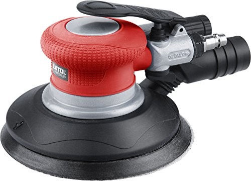 Extol Premium sprężone powietrze Złącze-szlifierka mimośrodowa uchylne koła 150 MM, prędkości obrotowej 10500/min, 1/4 cala, 1 sztuka, czerwona, 8865038
