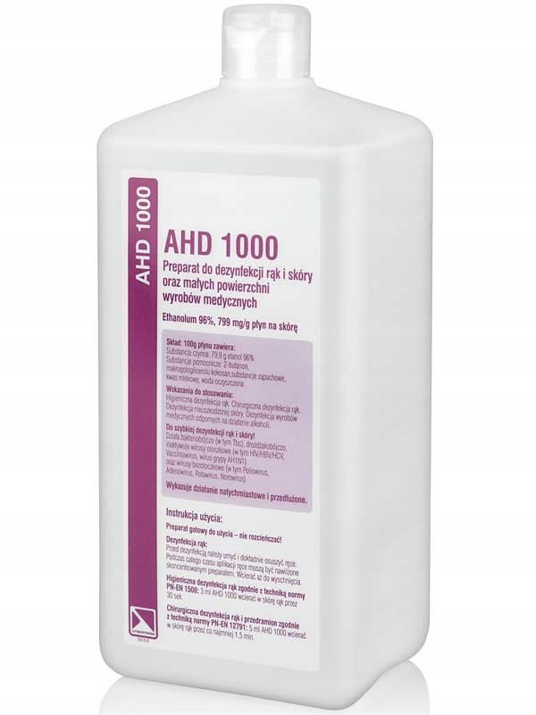 Ahd 1000 Płyn Do Dezynfekcji Rąk I Skóry 500 ml