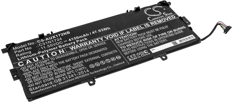 Cameron Sino Asus ZenBook 13 UX331FA-A3071 C31N1724 4150mAh 47.93Wh Li-Polymer 11.55V