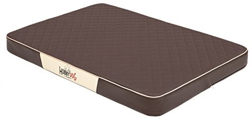 Hobbydog mmprbkz6 psy materac na łóżko dla psa psy sofa dla psa codurastoff ze sztuczną skórą, M, 80 x 54 x 8 cm, brązowy 5902052047000