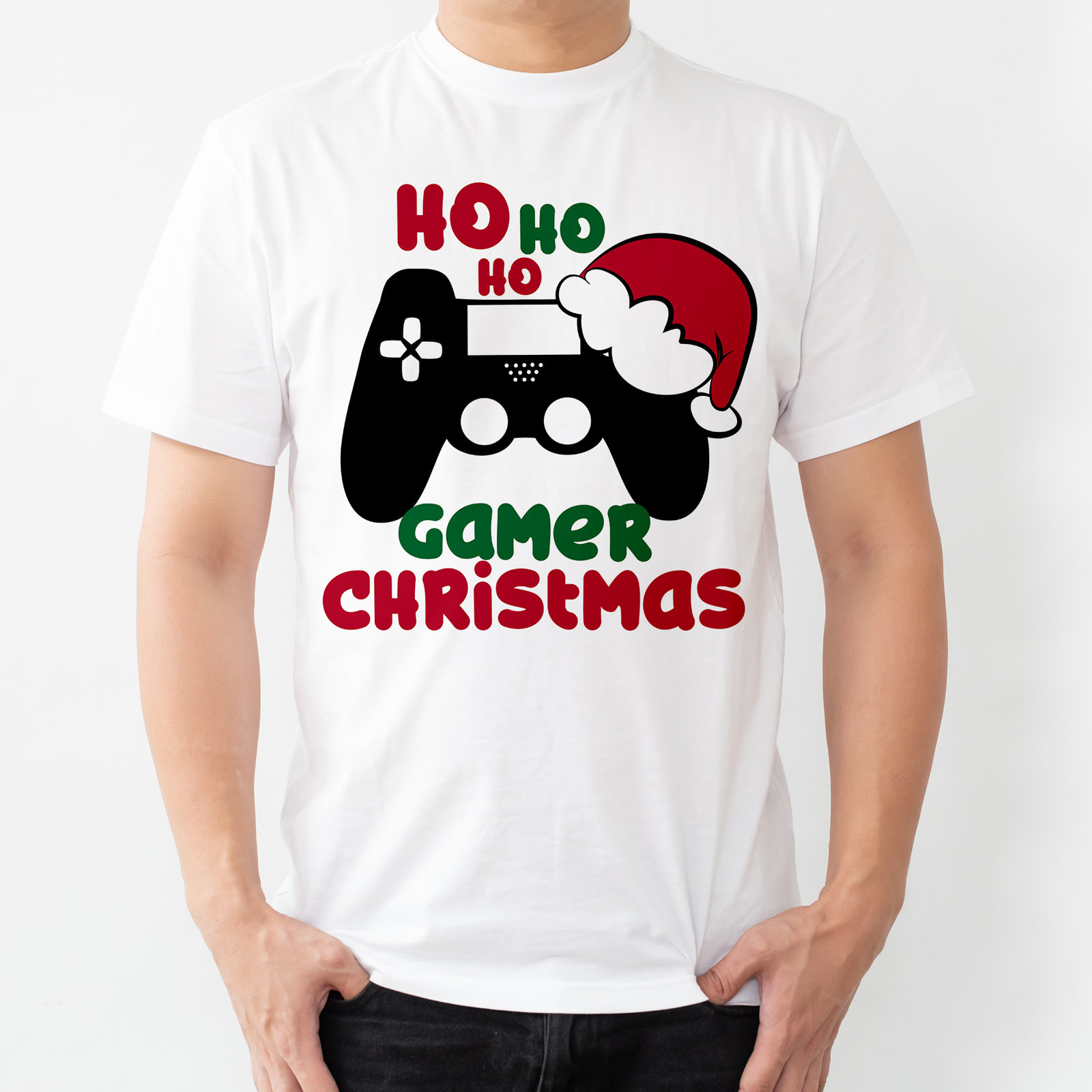 Poczpol Ho ho ho Gamer Christmas - koszulka męska 42672-A