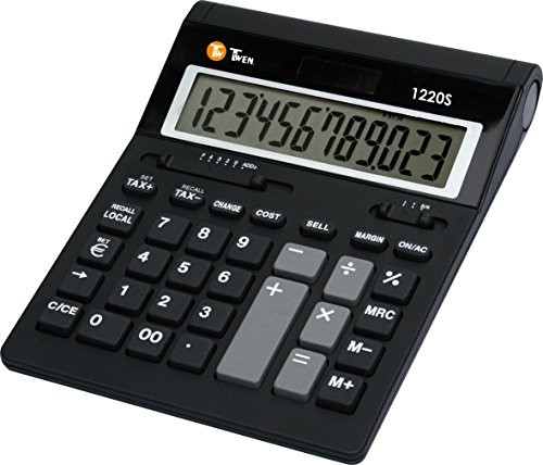 Twen TWEN tw1220ssolar kalkulator biurkowy wkrętak, czarny TW1220SSolar