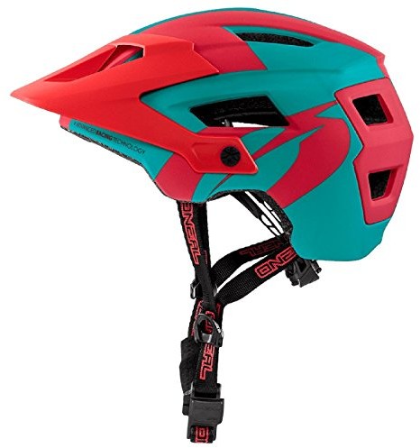 O'Neal Defender 2.0 Sliver kask rowerowy All-Mountain Bike Enduro MTB zapięcie na magnes, 0502, czerwony, L-XL 0502-034