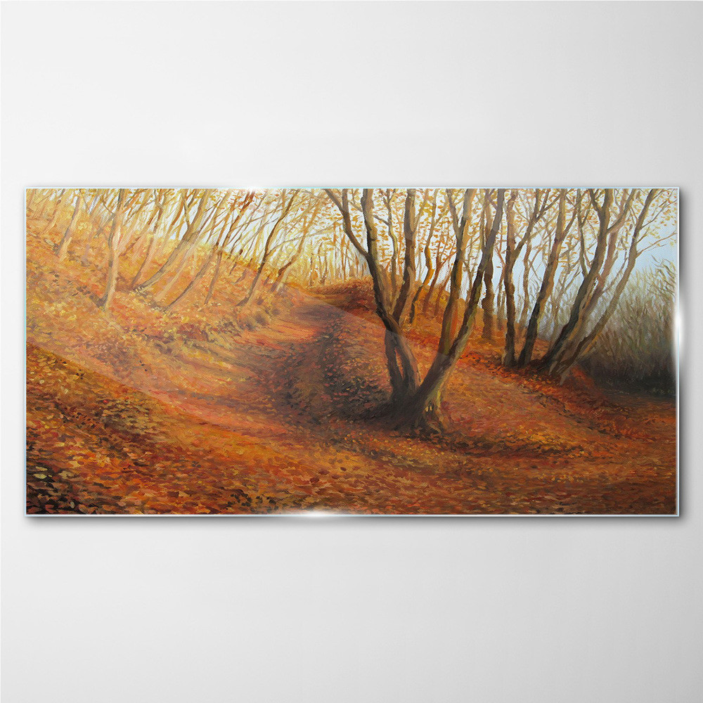 PL Coloray Obraz na Szkle las jesień liście 100x50cm