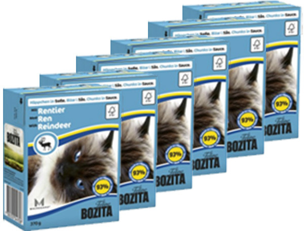 Bozita Mięsne kawałki z reniferem w sosie 12x370g