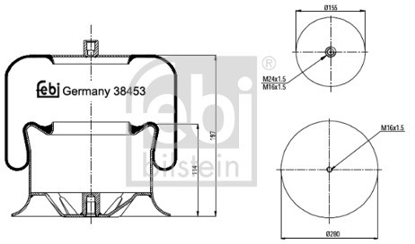 FEBI Mieszek, klimatyzacja FEBI 38453