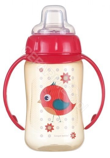 Canpol babies CANPOL Kubek treningowyz uchwytami różowy ptak 320 ml 3056512
