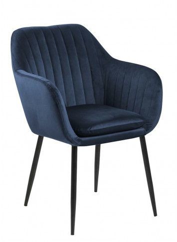 Tapicerowany fotel welurowy Erino 3X niebieski