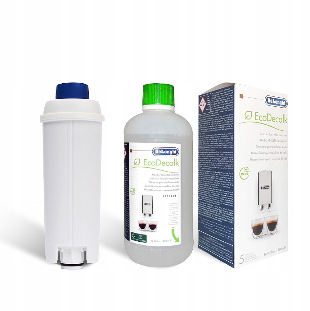 DeLonghi Zestaw Filtr wody + Odkamieniacz 500ml