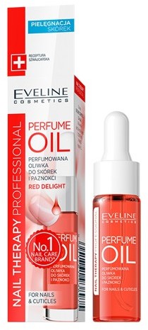 Eveline NAIL THERAPY PERFUMOWANA OLIWKA DO SKÓREK I PAZNOKCI RED DELIGHT 12ML