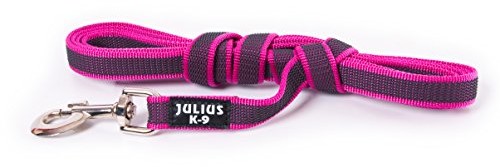 JULIUS K-9 Julius K9, 216GM-PN-S3 kolor & szary Gumierte smycz różowy szary 20 mm * 3 m z pętli, Max 50 kg psy