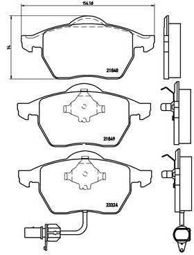 BREMBO Zestaw klocków hamulcowych, hamulce tarczowe P 85 060