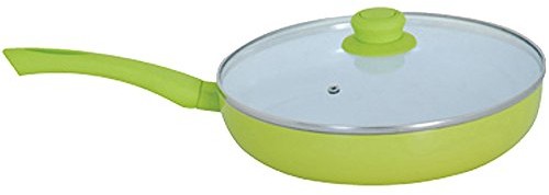 MSV 110392 patelnia do sauté do wszystkich rodzajów kuchenek, aluminium/ceramika/silikon, zielony, 44 x 24 x 8 cm, średnica 24 cm 110392