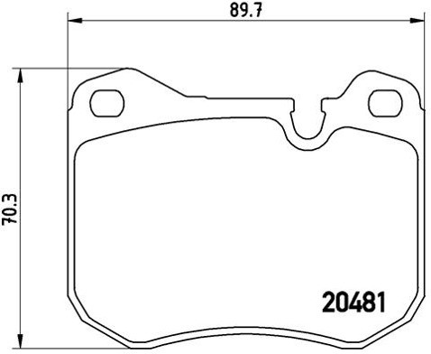 BREMBO Zestaw klocków hamulcowych, hamulce tarczowe P 65 002