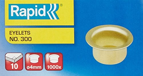 Rapid 31073008 Numer oczko 300, 4 MM, mosiądz niklowany, 1000 sztuk 31073008