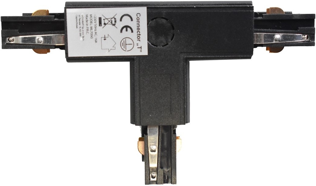 ECO-LIGHT Łącznik Lampy Track Light Black 3 Circuit Typ T DL ML7090