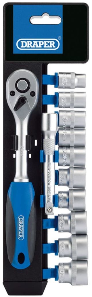 DRAPER Tools Grzechotka i nasadki metryczne 3/8