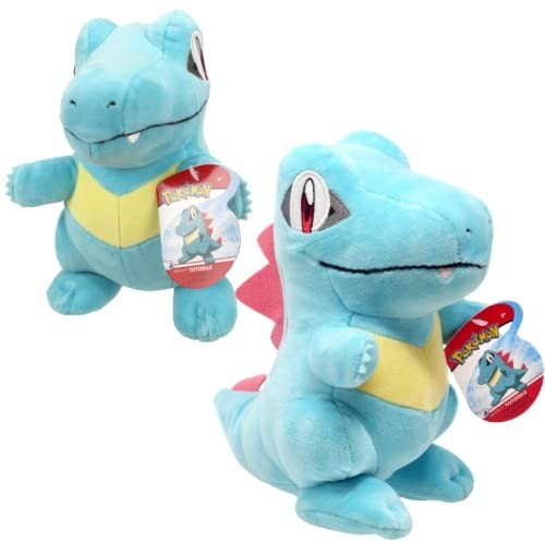 Pokemon Pokemon Pluszowy Totodile 20 cm - Pokemon Marionetka Nowa 2022 - Autentyczne Pokemon Marionetki Oficjalne Zabawki Pokemon 95243