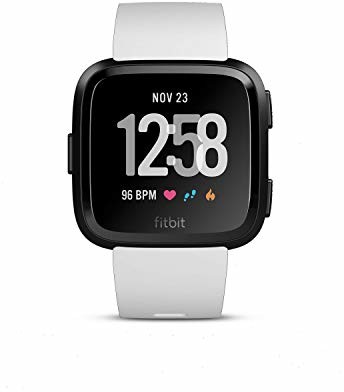 Fitbit Versa NFC White Band Black Case FB505GMWT-EU