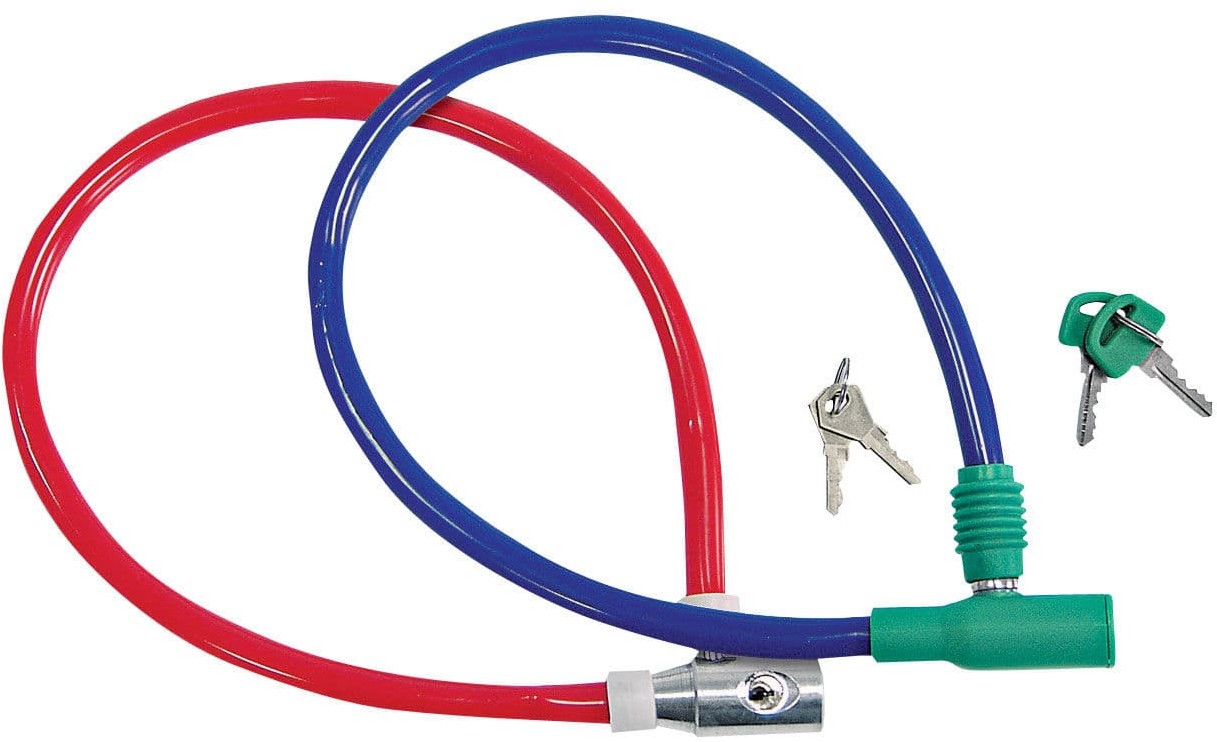 Mega 24902 Linka stalowa przeciwkradzieżowa na kluczyk powlekana PCV 550 mm Mega 24902