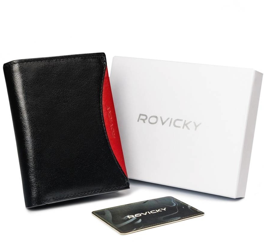 Rovicky Portfel męski z naturalnej skóry licowej z przegródką na zdjęcie