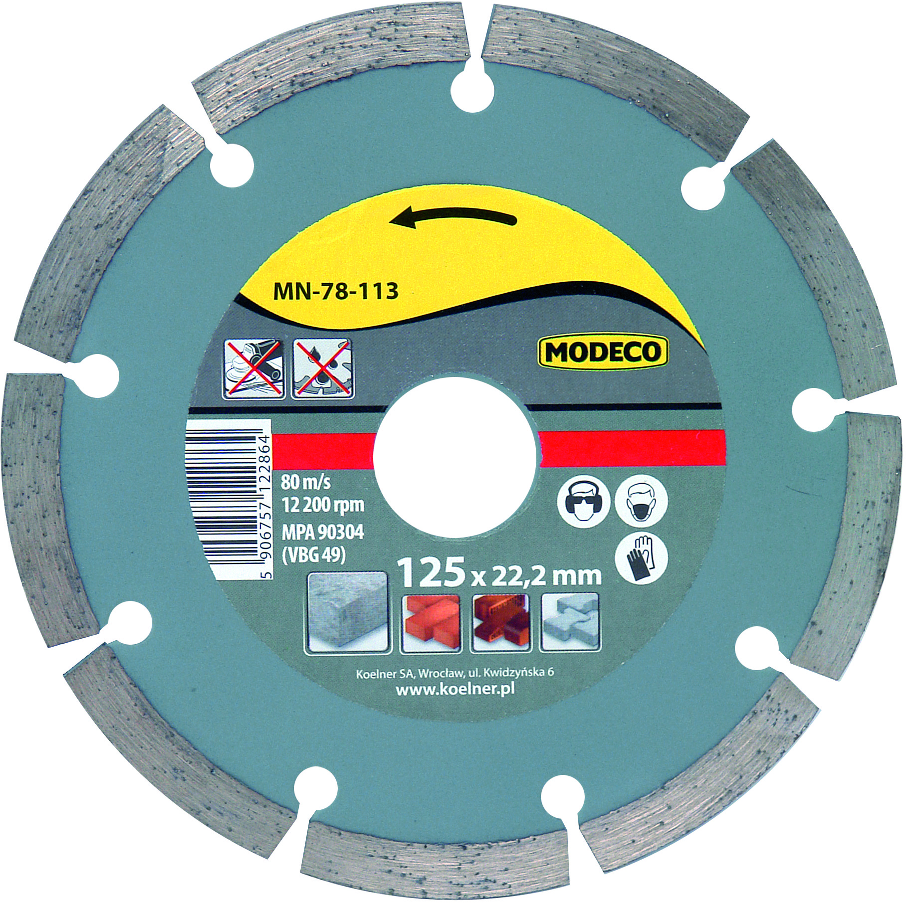 Modeco ściernica diamentowa segmentowa 125 mm Uran marki MN-78-113