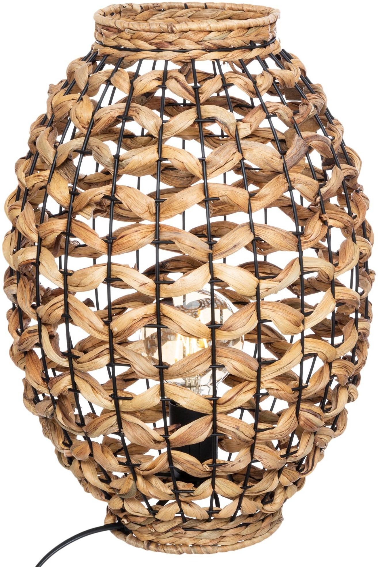Atmosphera Lampa stołowa SAND z kloszem z hiacyntu wys 40 cm 173214
