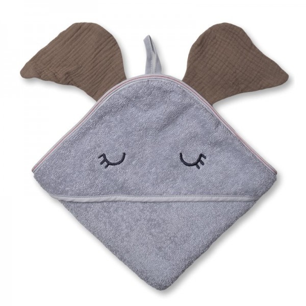 Hi Little One Hi Little One - Hi Little One  -  Ręcznik z Kapturem 100 x 100 Elephant Hooded Bath Towel Dark Oak Light