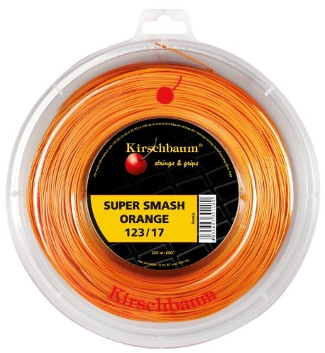Kirschbaum Rolka naciąg Super Smash, pomarańczowy, 200 m, 0105210217000014 ss1223-orange-1,28 mm
