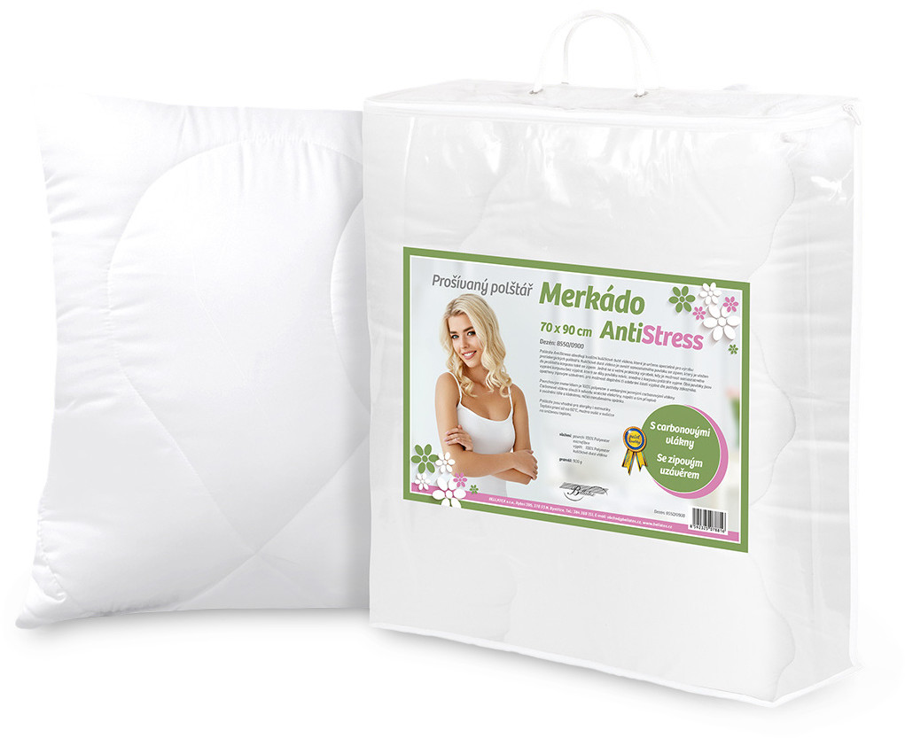 Bellatex Poduszka z suwakiem Merkado AntiStress 900 g, 70 x 90 cm